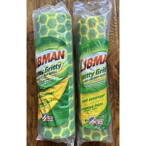 (2 pack) Libman Nitty Gritty Roller Mop Refill #02011 Sponge Tear Resistant Pads